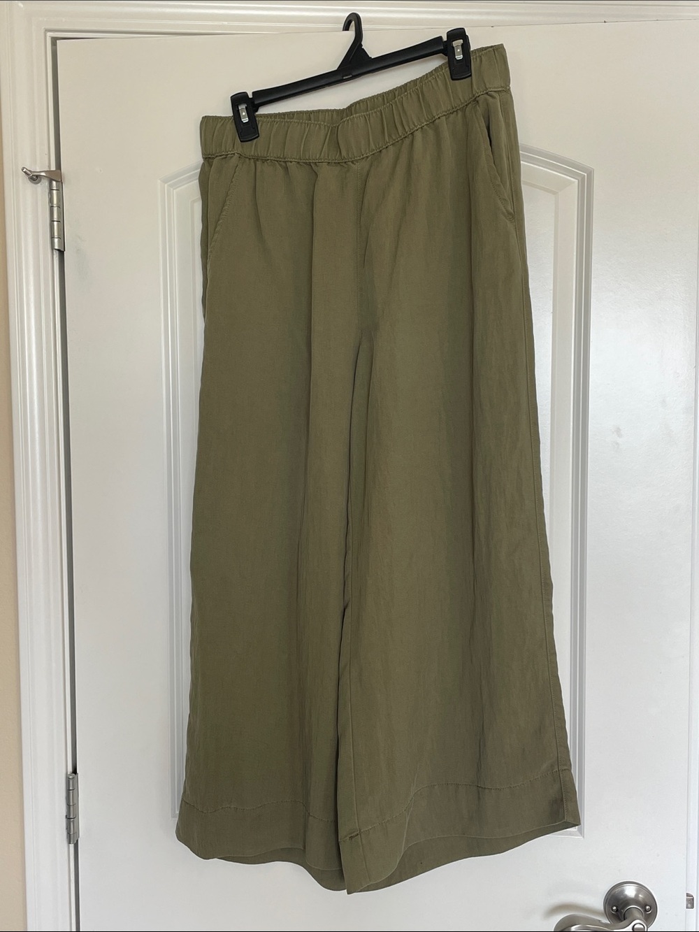 Calypso St. Barth Olive Green Wide-Leg Pants